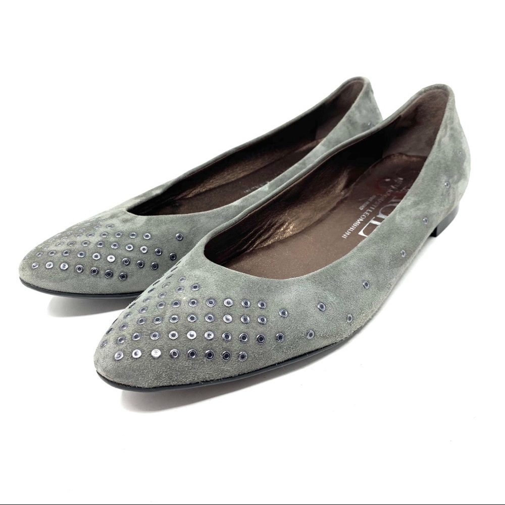 AGL Attilio Giusti Leombruni suede grommet flats41